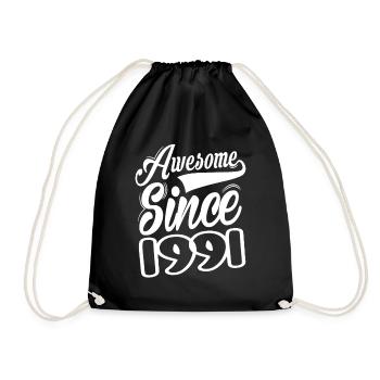 Génial depuis 1991 - Sac de sport léger - noir - Devant
