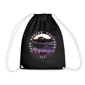 Paso Robles California Souvenir - Drawstring Bag - black - Front