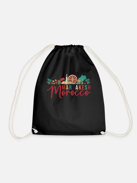Marakech Maroc Souvenir - Sac de sport léger - noir