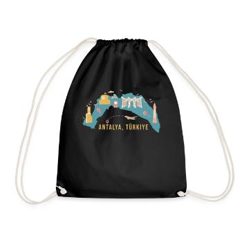 Antalya Turquie Souvenir - Sac de sport léger - noir - Devant