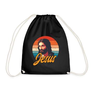 Jésus Vintage - Sac de sport léger - noir - Devant
