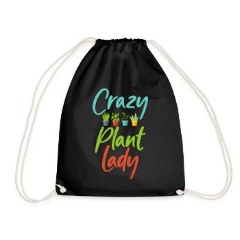 Fantastischer Gärtner Gartenarbeit - Crazy Plant Lady - Turnbeutel - Schwarz - Vorne