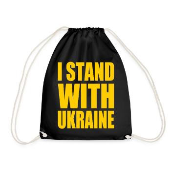 I stand with ukraine - Sac de sport léger - noir - Devant
