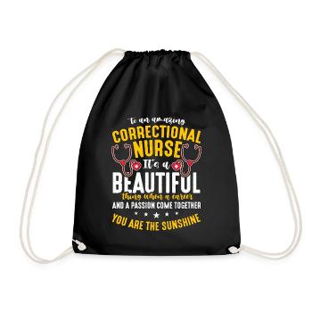 Correctional Nurse To An Amazing Prison Nurse - Turnbeutel - Schwarz - Vorne