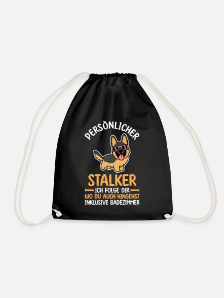 Hund Schäferhund - Turnbeutel - Schwarz