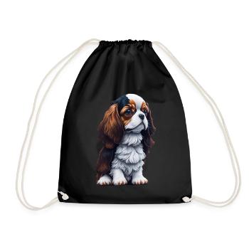 Cavalier King Charles Spaniel Chien Chiot - Sac de sport léger - noir - Devant