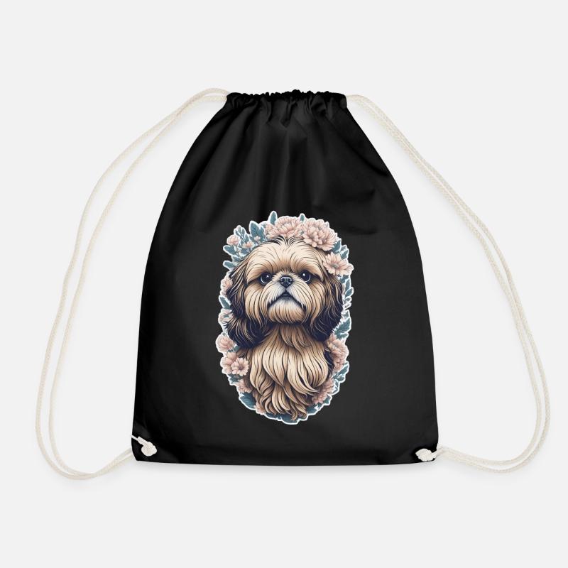 Shih Tzu Hund - Turnbeutel - Schwarz