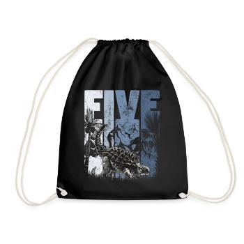 Ankylosaurus 5 ans Dino 5ème anniversaire - Sac de sport léger - noir - Devant