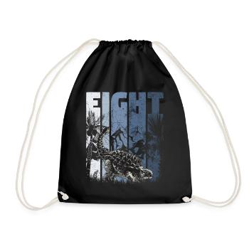 Ankylosaurus 8 ans Dino 8ème anniversaire - Sac de sport léger - noir - Devant