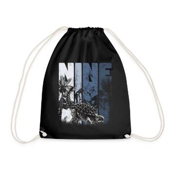 Ankylosaurus 9 ans Dino 9ème anniversaire - Sac de sport léger - noir - Devant