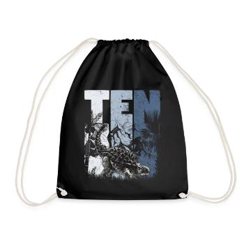 Ankylosaurus 10 ans Dino 10e anniversaire - Sac de sport léger - noir - Devant