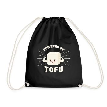 Légumes végétaliens alimentés par des légumes d’idée cadeau de tofu - Sac de sport léger - noir - Devant