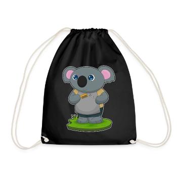 Koala Coiffeur Ciseaux Peigne - Sac de sport léger - noir - Devant