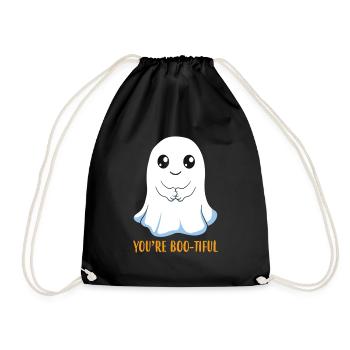 You're Boo Tiful Ghost Ghost Funny Halloween - Drawstring Bag - black - Front