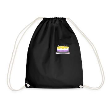 Non Binary Pride Genderqueer - Drawstring Bag - black - Front