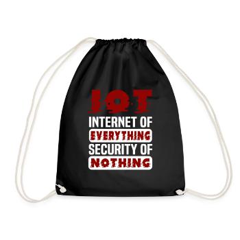 Internet Of Things IOT Programmer Admin IT - Drawstring Bag - black - Front