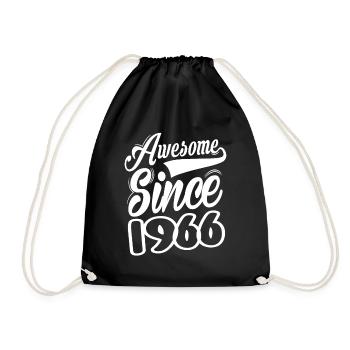 Awesome Since 1966 - Drawstring Bag - black - Front