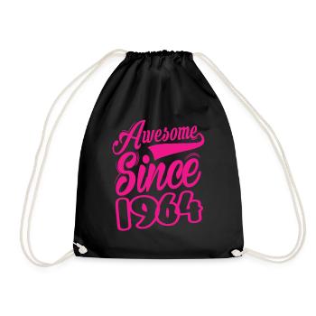 Awesome Since 1964 - Drawstring Bag - black - Front