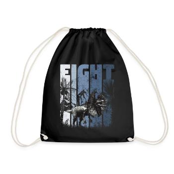 Dilophosaurus 8 ans Dino 8ème anniversaire - Sac de sport léger - noir - Devant