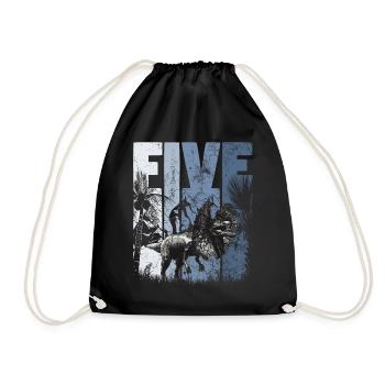 Dilophosaurus 5 ans Dino 5ème anniversaire - Sac de sport léger - noir - Devant