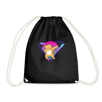 Chat Vaporwave - Sac de sport léger - noir - Devant