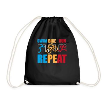 natation vélo course entraînement répété vélo de triathlon pro - Sac de sport léger - noir - Devant