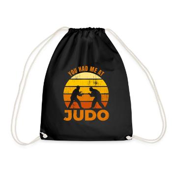 Judoka Saying - Drawstring Bag - black - Front
