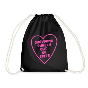 Surviving Purely Out Of Spite Apparel - Drawstring Bag - black - Front