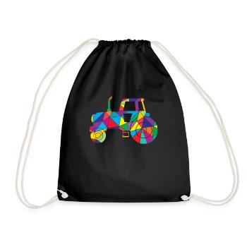 Low Poly Farm Tracteur Poly Farm - Sac de sport léger - noir - Devant