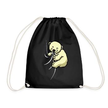 Mignon Polar Bear Cloth Mordant Suce Polar Bear - Sac de sport léger - noir - Devant
