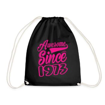 Awesome Since 1973 - Drawstring Bag - black - Front