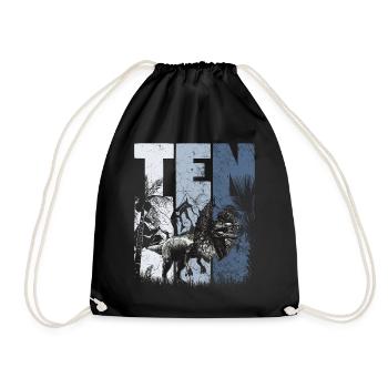 Dilophosaurus 10 ans Dino 10e anniversaire - Sac de sport léger - noir - Devant