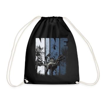 Spinosaurus 9 ans Dino 9ème anniversaire - Sac de sport léger - noir - Devant