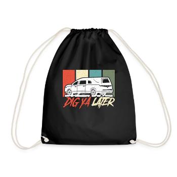 Embalmer Dig Ya Later Retro Funeral Home Embalmers - Drawstring Bag - black - Front