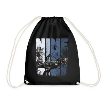 Tyrannosaure 9 ans Dino 9e anniversaire - Sac de sport léger - noir - Devant