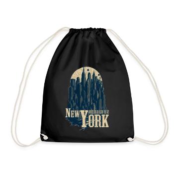 New York Skyline - Where dreams reach the sky - Drawstring Bag - black - Front