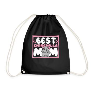 Best Chinchilla Mom Shorttail Long Tail - Drawstring Bag - black - Front