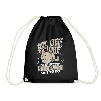 Out Off My Way Longhair Shorttail Long Tail - Drawstring Bag - black - Front