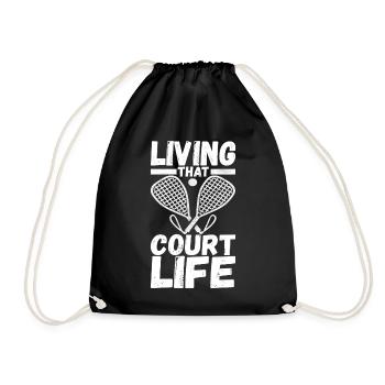 Racquetball Racquetball Player - Drawstring Bag - black - Front