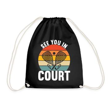 Racquetball Racquetball Player - Drawstring Bag - black - Front