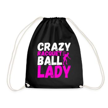 Joueur de racquetball - Sac de sport léger - noir - Devant