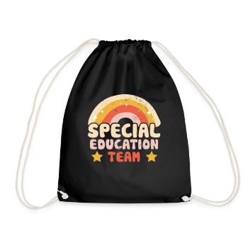 Special Education Team Teacher Profession Special Education Teacher - Drawstring Bag - black - Front
