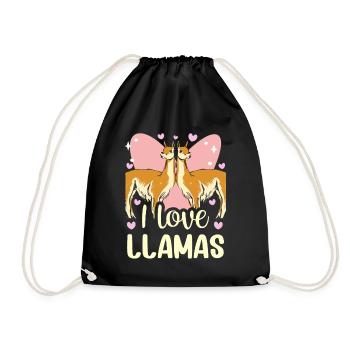 J’aime les dictons de lama animal lama lama - Sac de sport léger - noir - Devant