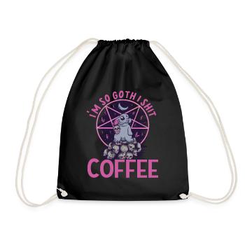 Satan Beelzebub Devil Gothic Pentagram Mystical - Drawstring Bag - black - Front