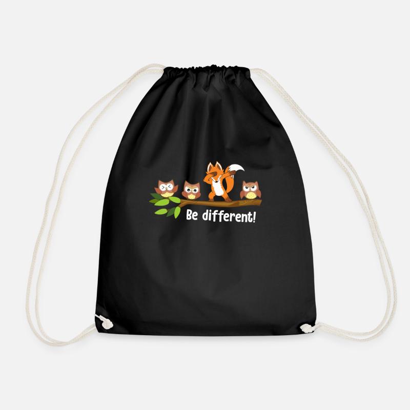Be Different Dabbing Fuchs - Turnbeutel - Schwarz
