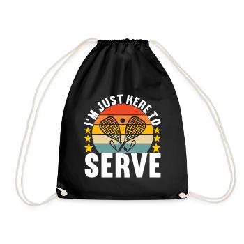 Joueur de racquetball - Sac de sport léger - noir - Devant