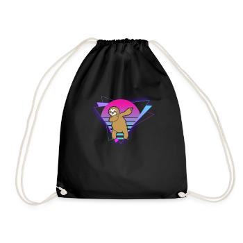 Paresseux Vaporwave - Sac de sport léger - noir - Devant