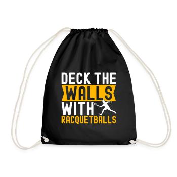 Racquetball Racquetball Player - Drawstring Bag - black - Front