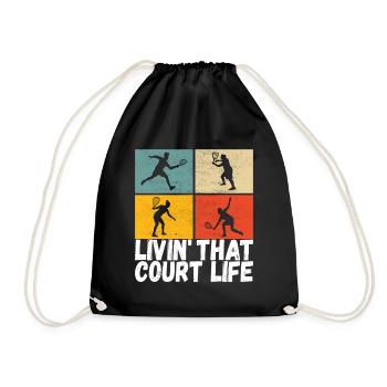 Joueur de racquetball - Sac de sport léger - noir - Devant