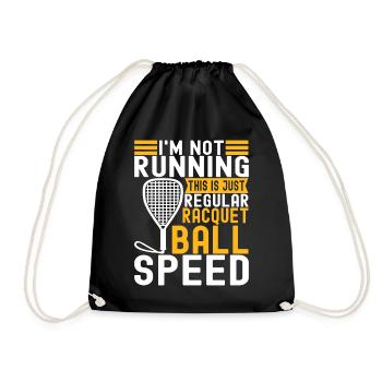 Racquetball Racquetball Player - Drawstring Bag - black - Front